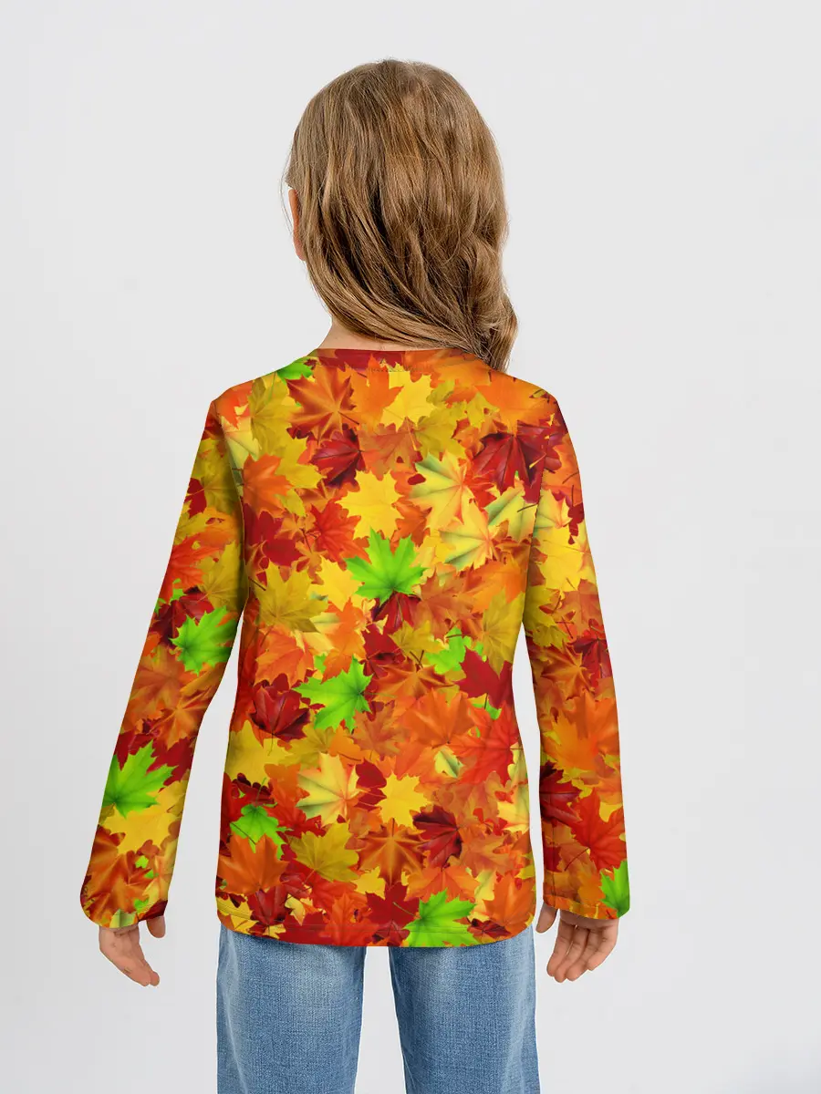 Детский лонгслив / Кленовые листья