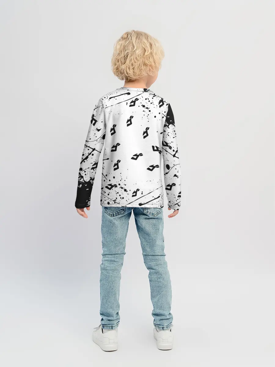 Детский лонгслив / KILLER QUEEN черные брызги