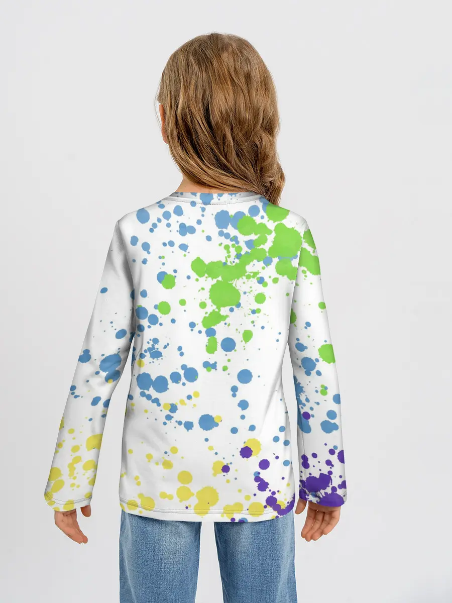 Детский лонгслив / Jojo зеленые пятна