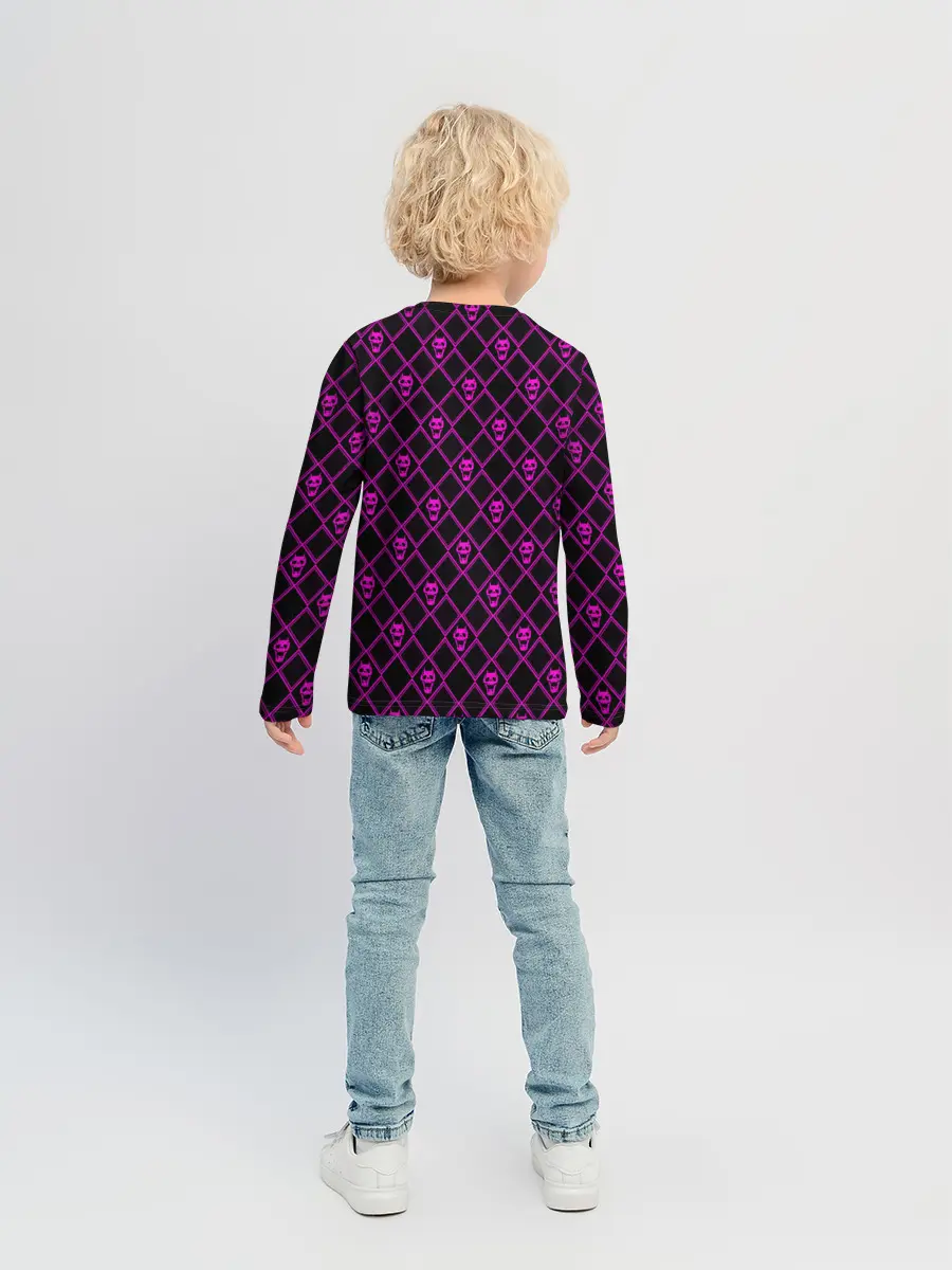 Детский лонгслив / KILLER QUEEN фиолетовый узор