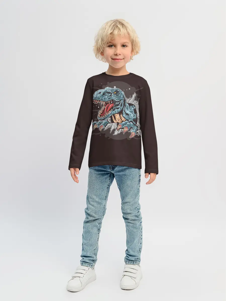 Детский лонгслив / T-Rex