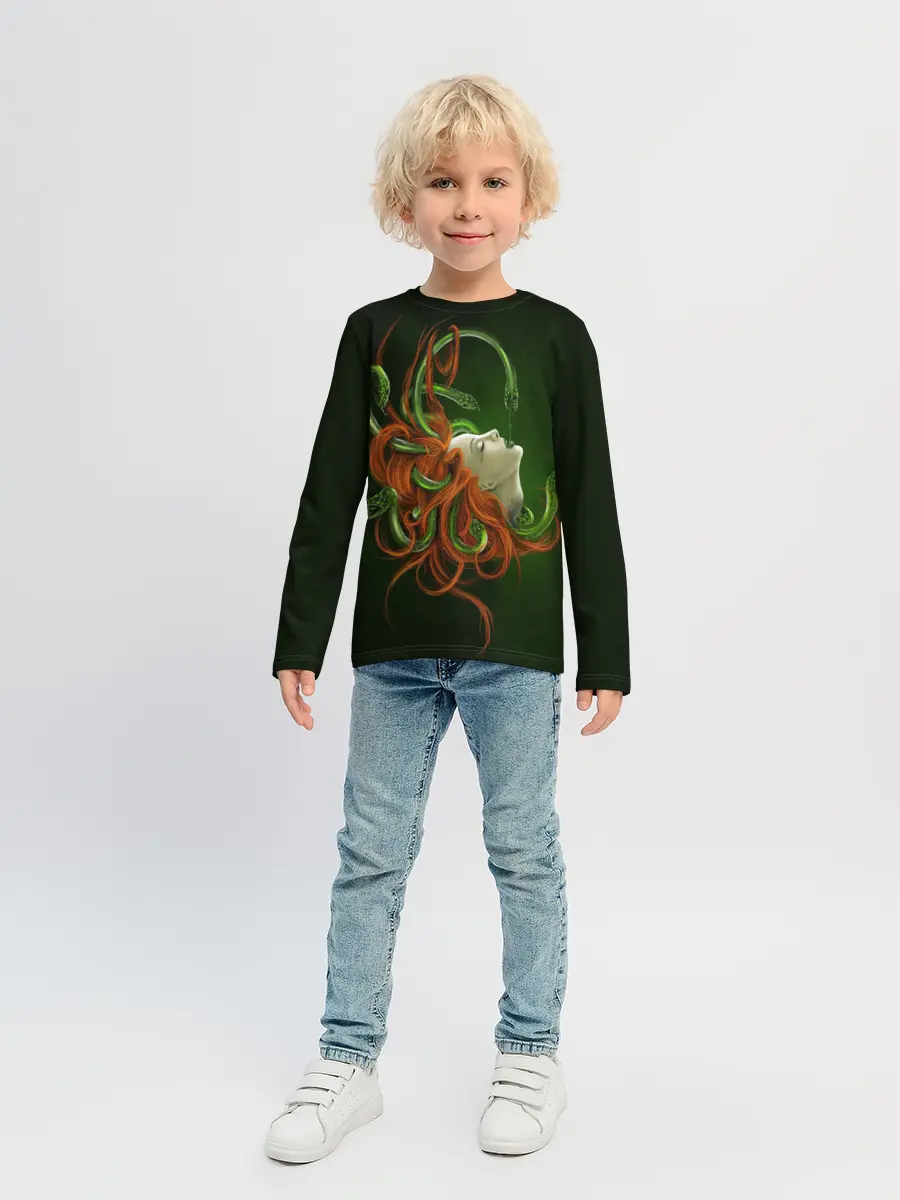 Детский лонгслив / Медуза