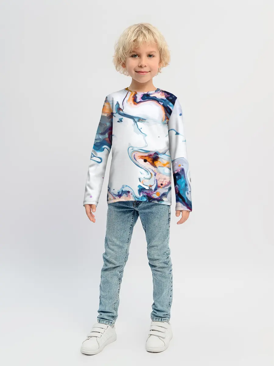 Детский лонгслив / Брызги красок