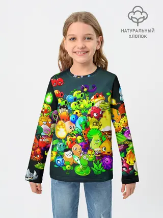 Детский лонгслив / Plants vs. Zombies