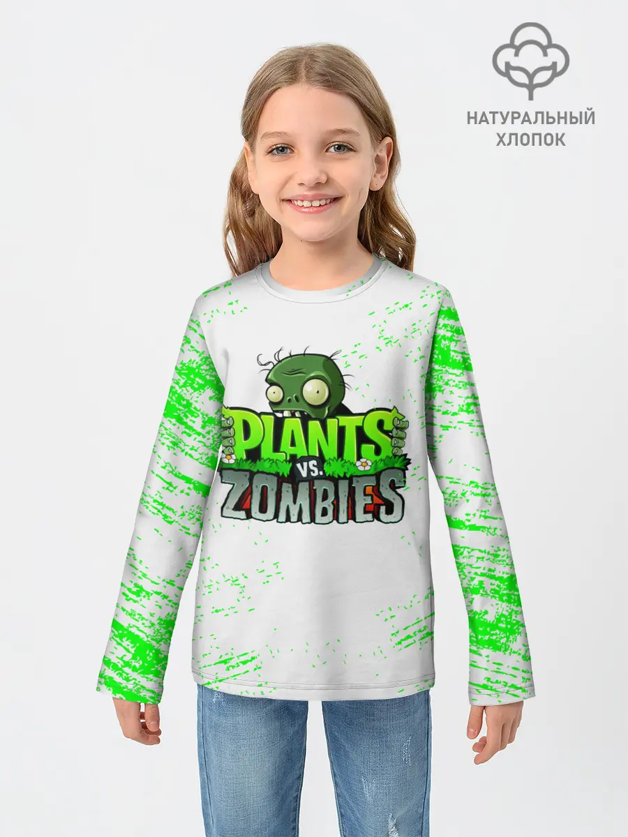 Детский лонгслив / Plants vs. Zombies