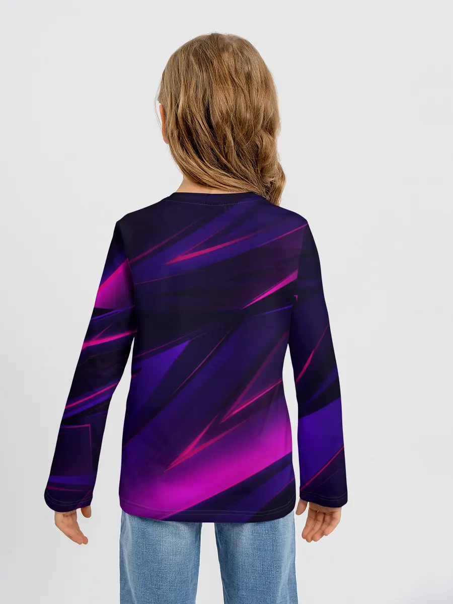 Детский лонгслив / GEOMETRY STRIPES NEON