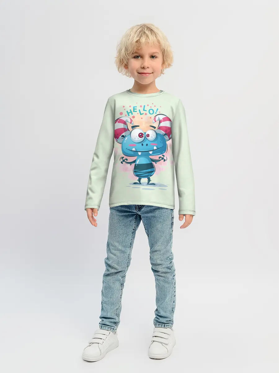 Детский лонгслив / HELLO