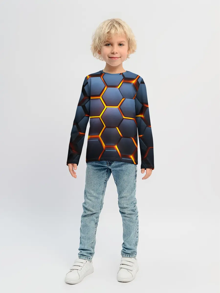 Детский лонгслив / 3D БРОНЬ