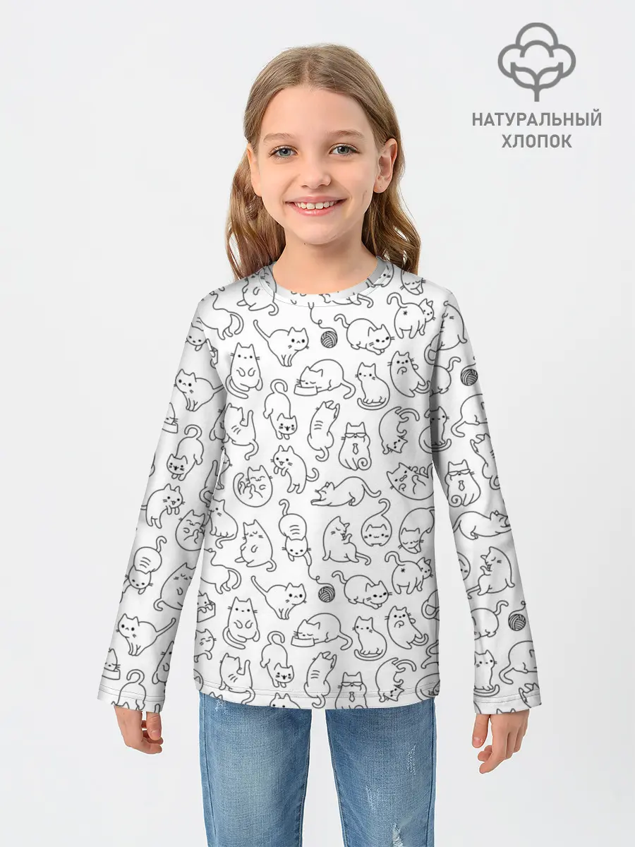Детский лонгслив / Такие Разные Котейки