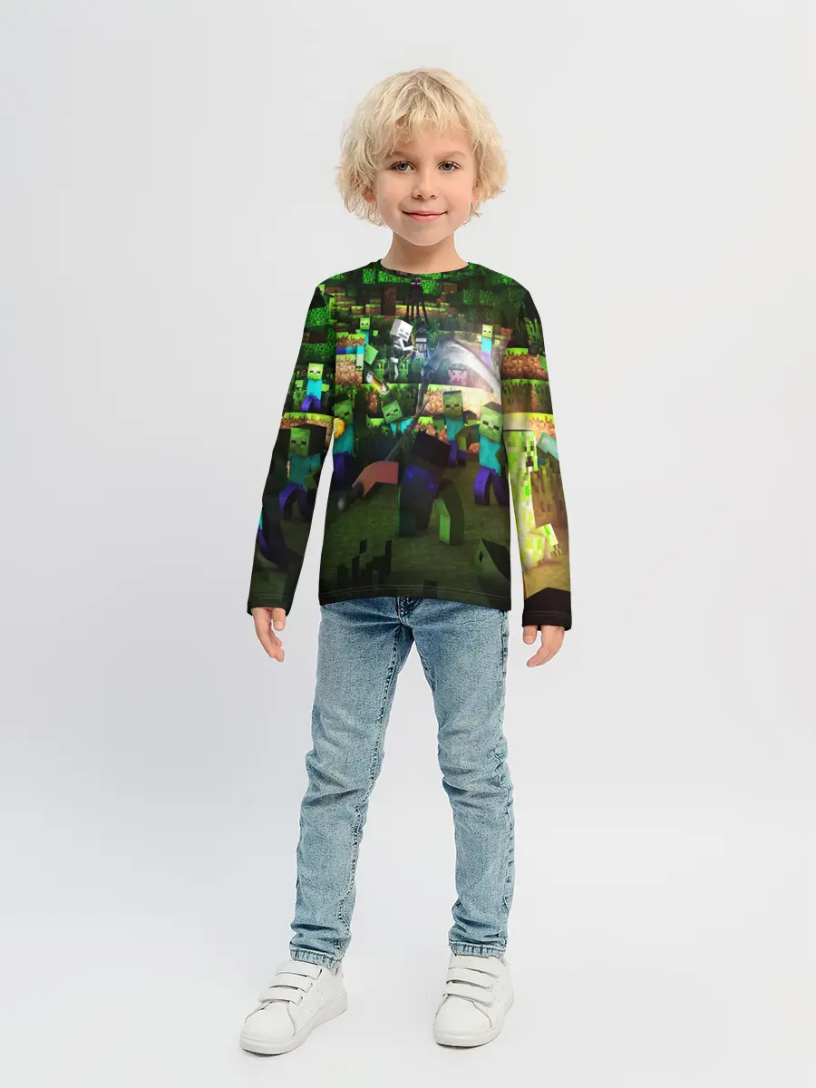 Детский лонгслив / MINECRAFT Creeper