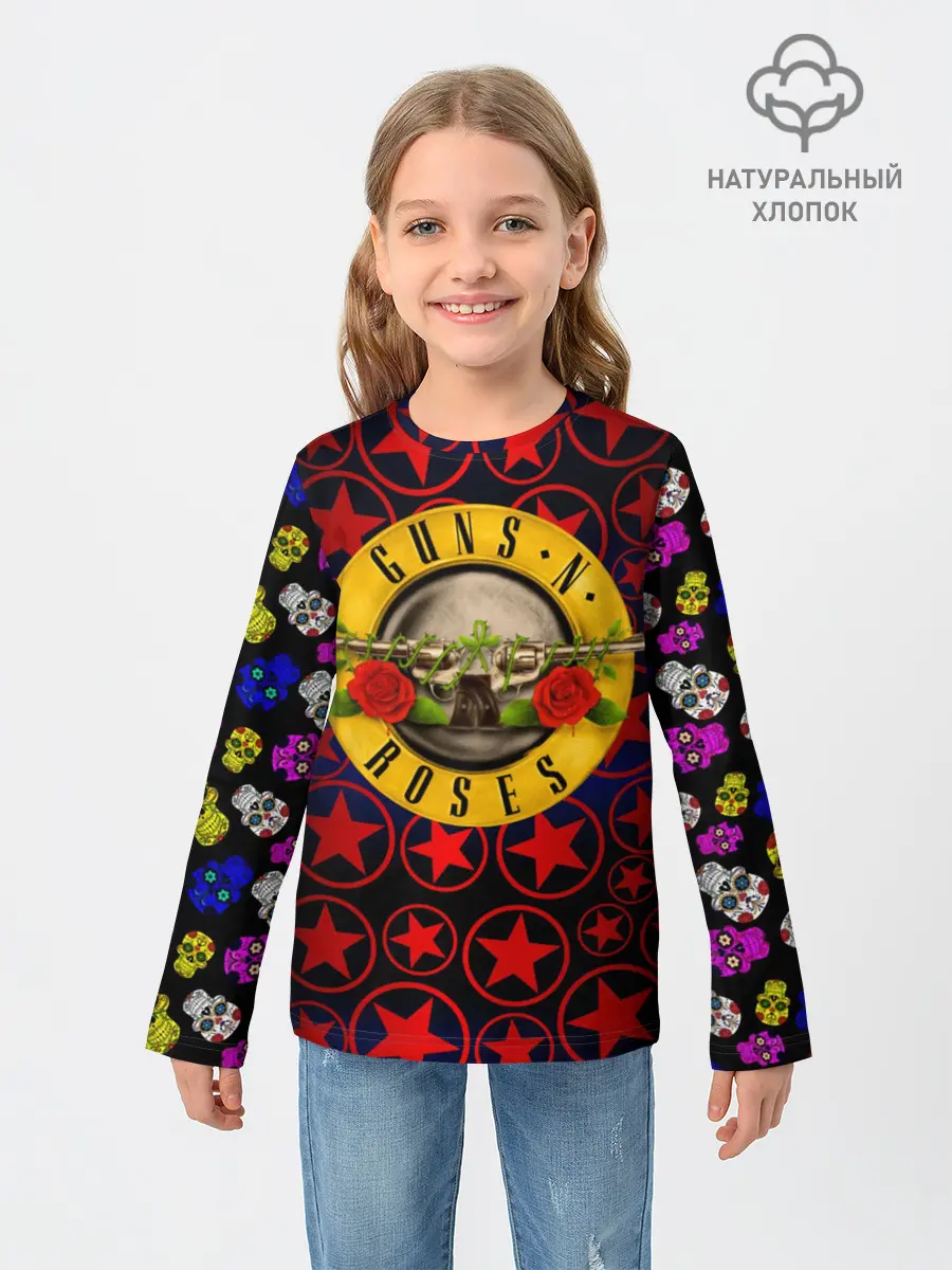 Детский лонгслив / Guns n roses