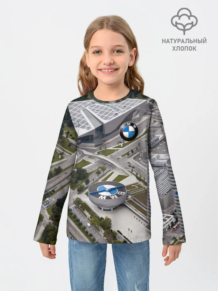 Детский лонгслив / BMW city