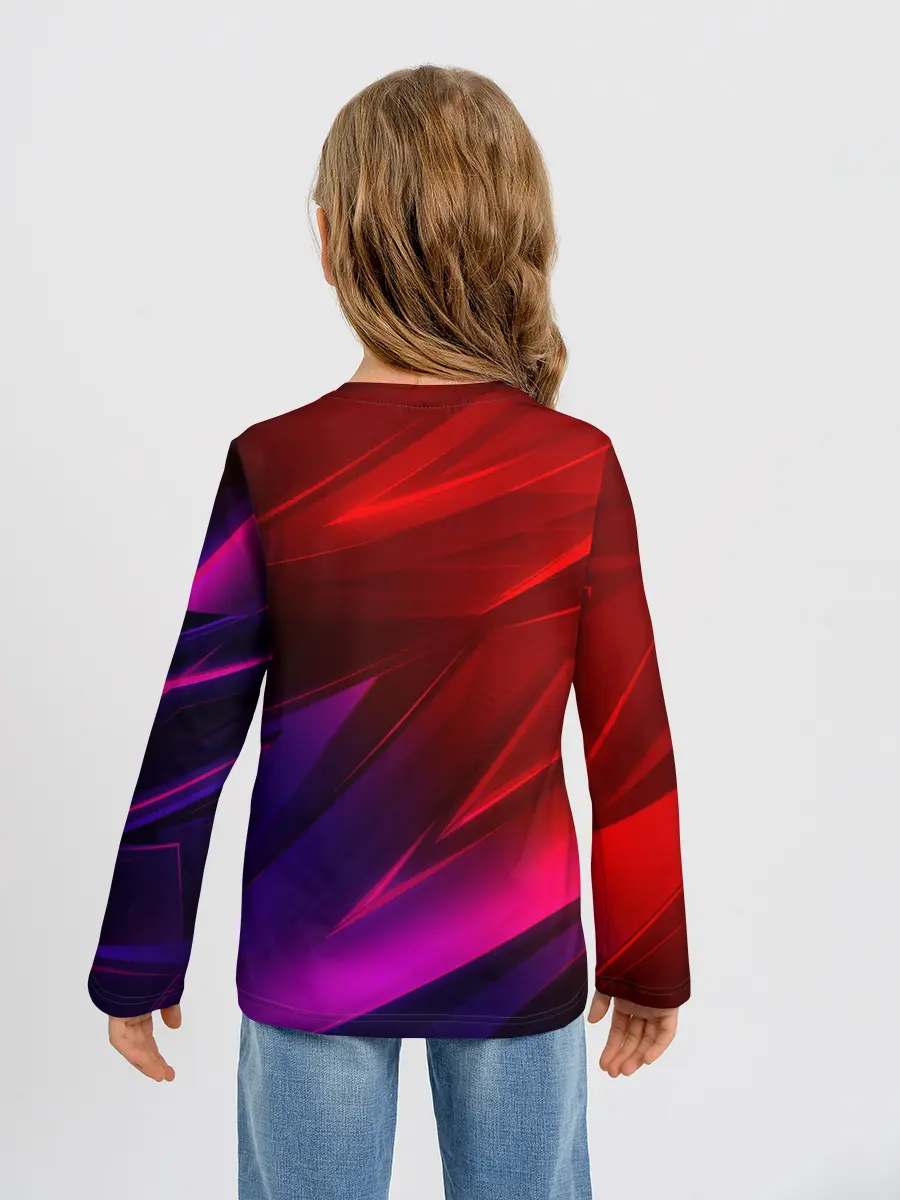 Детский лонгслив / NEON GEOMETRY STRIPES