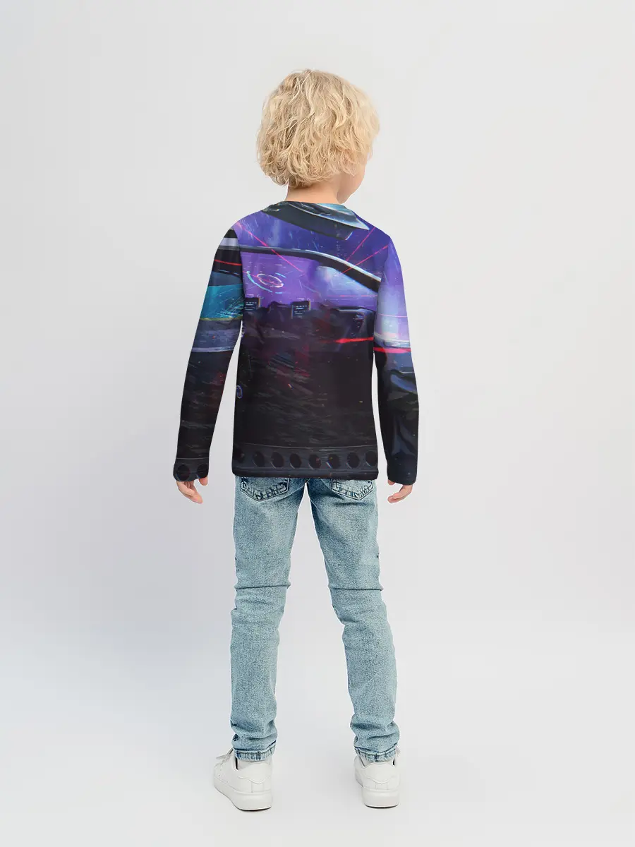 Детский лонгслив / CYBERPUNK 2077 - КИАНУ