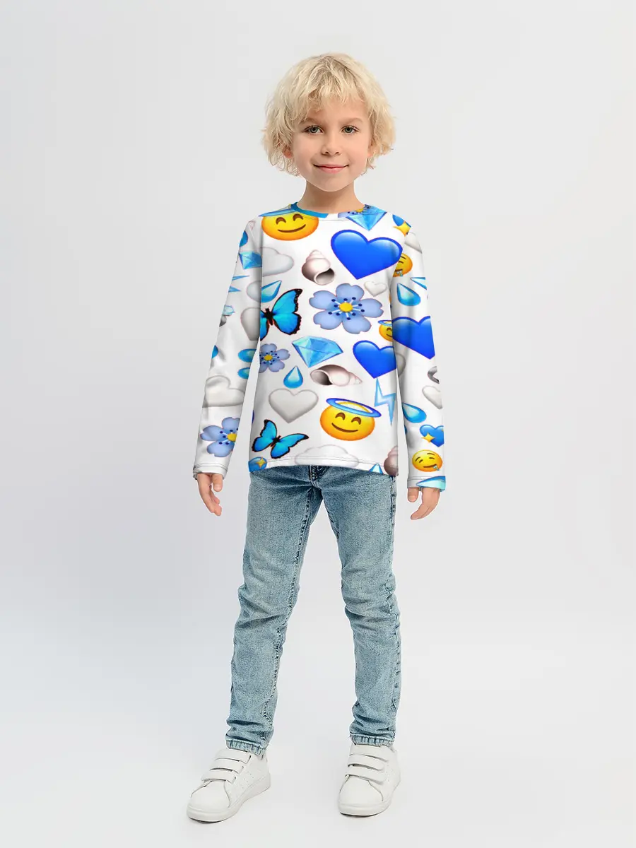 Детский лонгслив / Смайлики