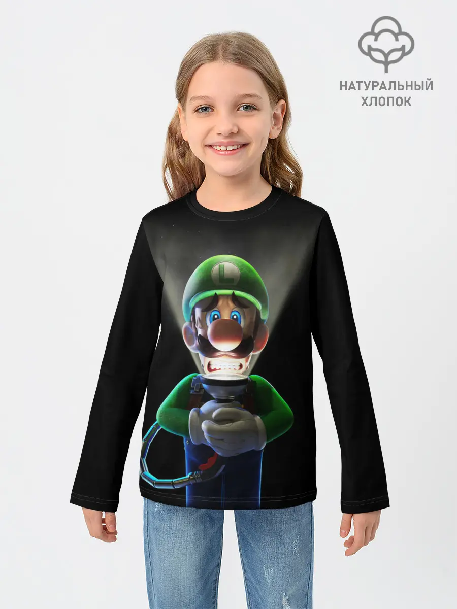 Детский лонгслив / Luigis Mansion