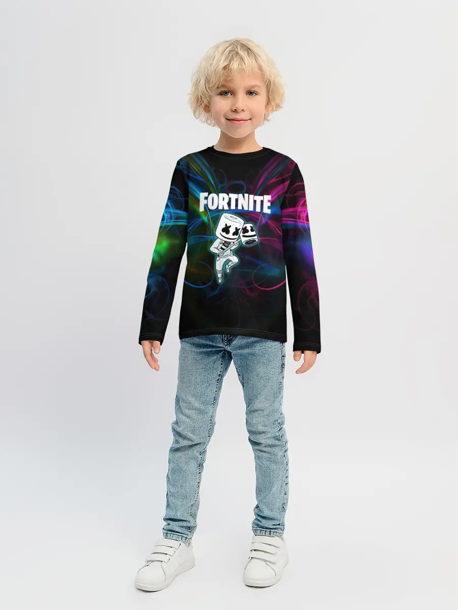 Детский лонгслив / Fortnite x Marshmallow.