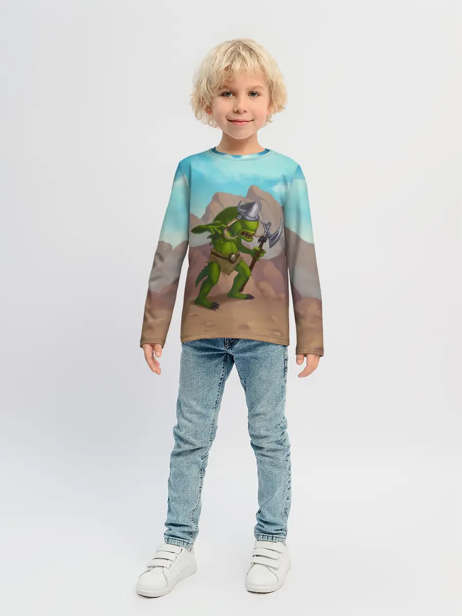 Детский лонгслив / Сэр Троглодит - Варвар
