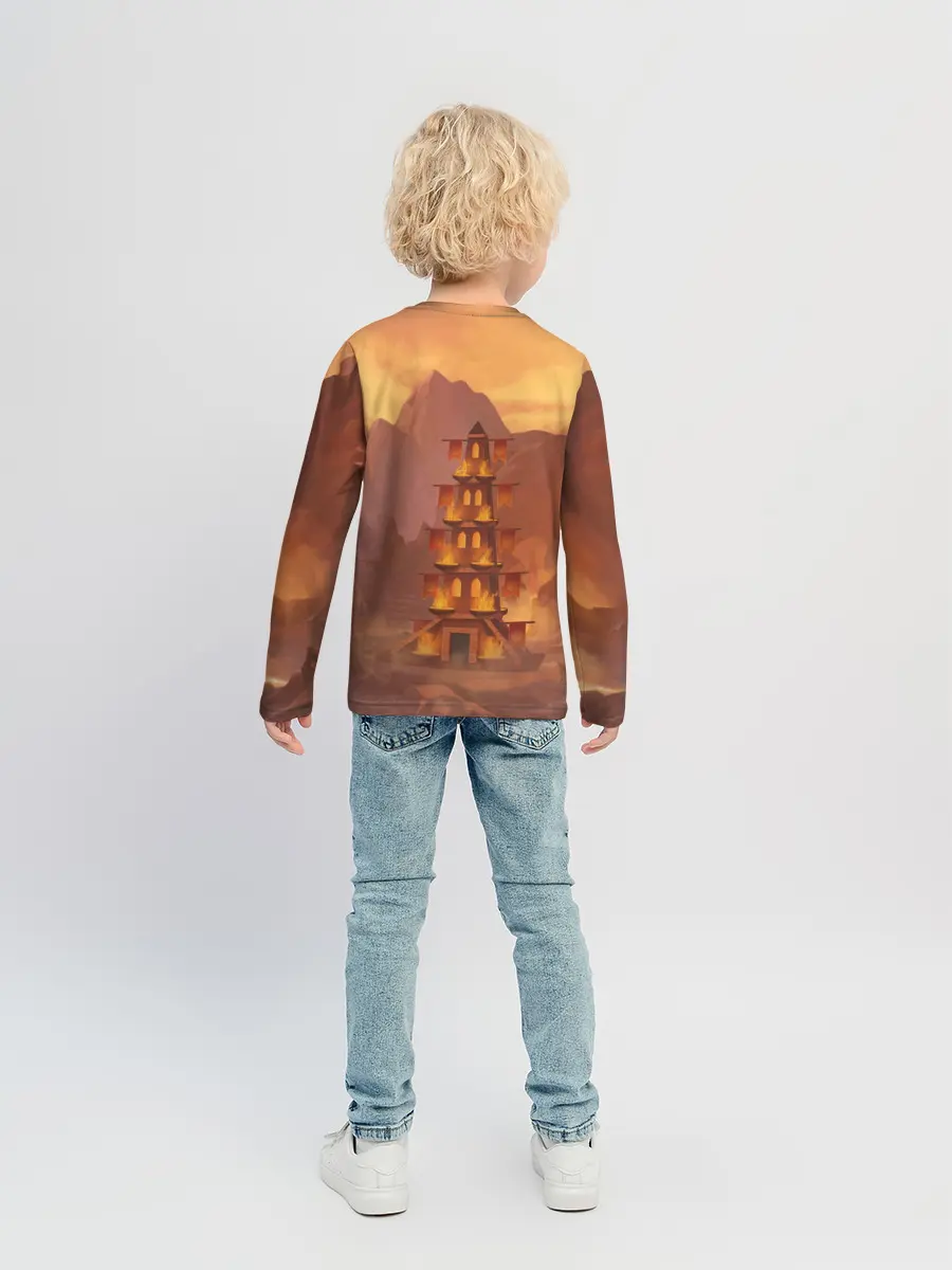 Детский лонгслив / Сэр Троглодит - Демон, инферно