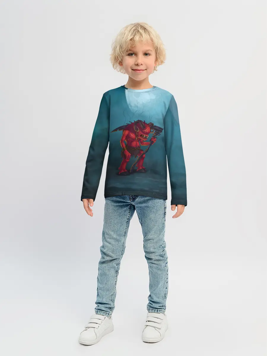 Детский лонгслив / Сэр Троглодит - Демон, болото