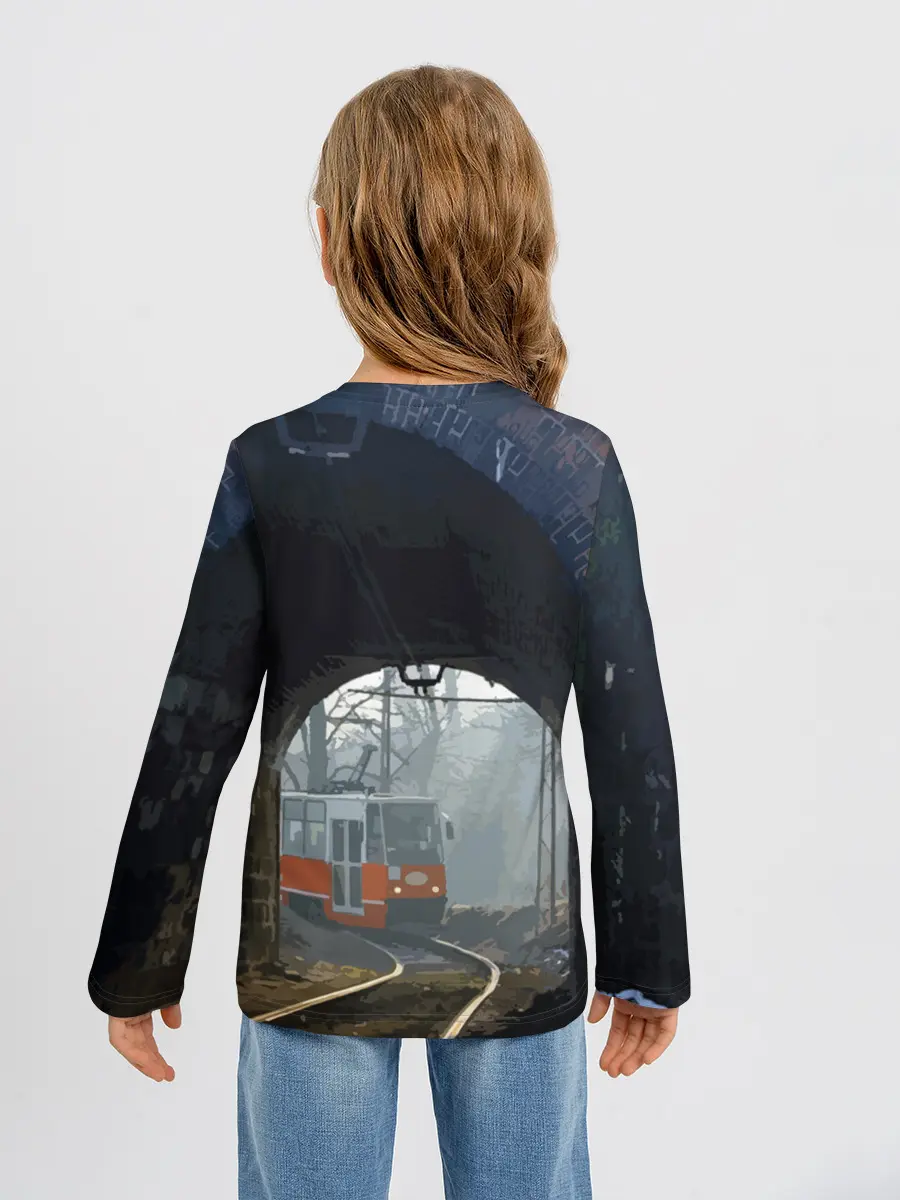 Детский лонгслив / Трамвай