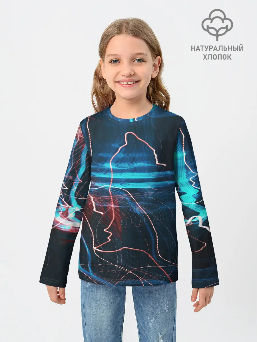 Детский лонгслив / Freeze Light digital art