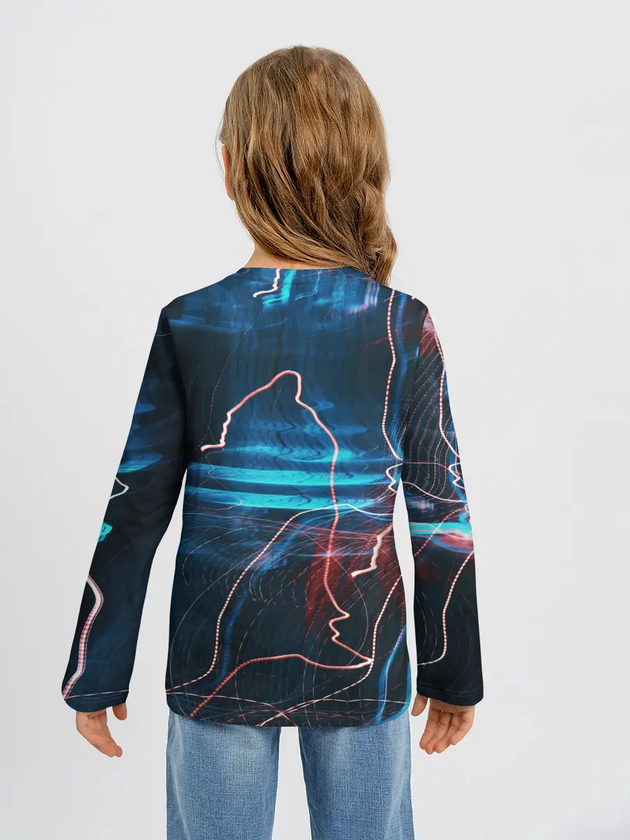 Детский лонгслив / Freeze Light digital art