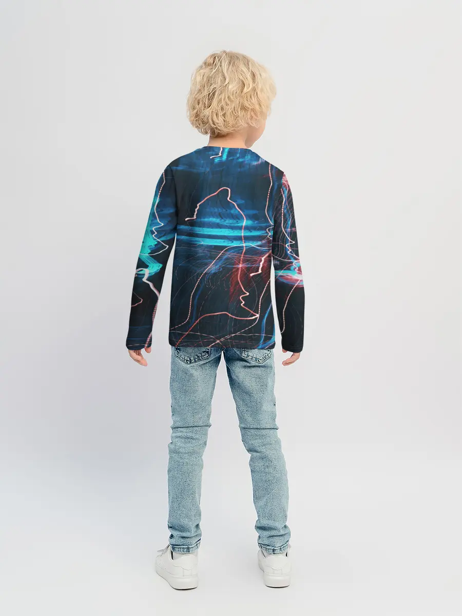 Детский лонгслив / Freeze Light digital art