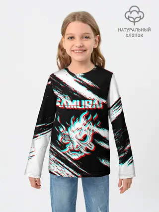 Детский лонгслив / Samurai | Glitch.