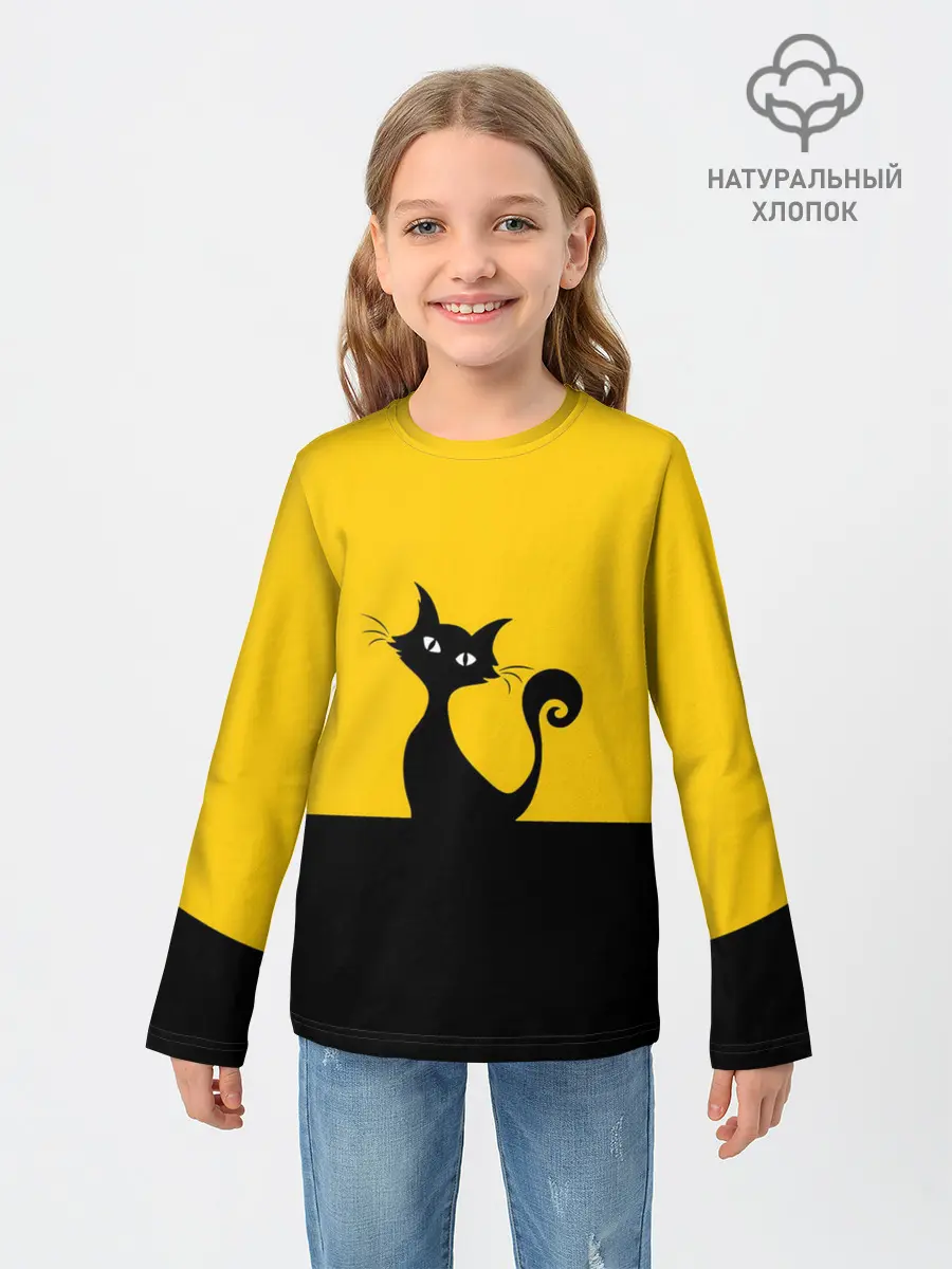 Детский лонгслив / Гордый кот.