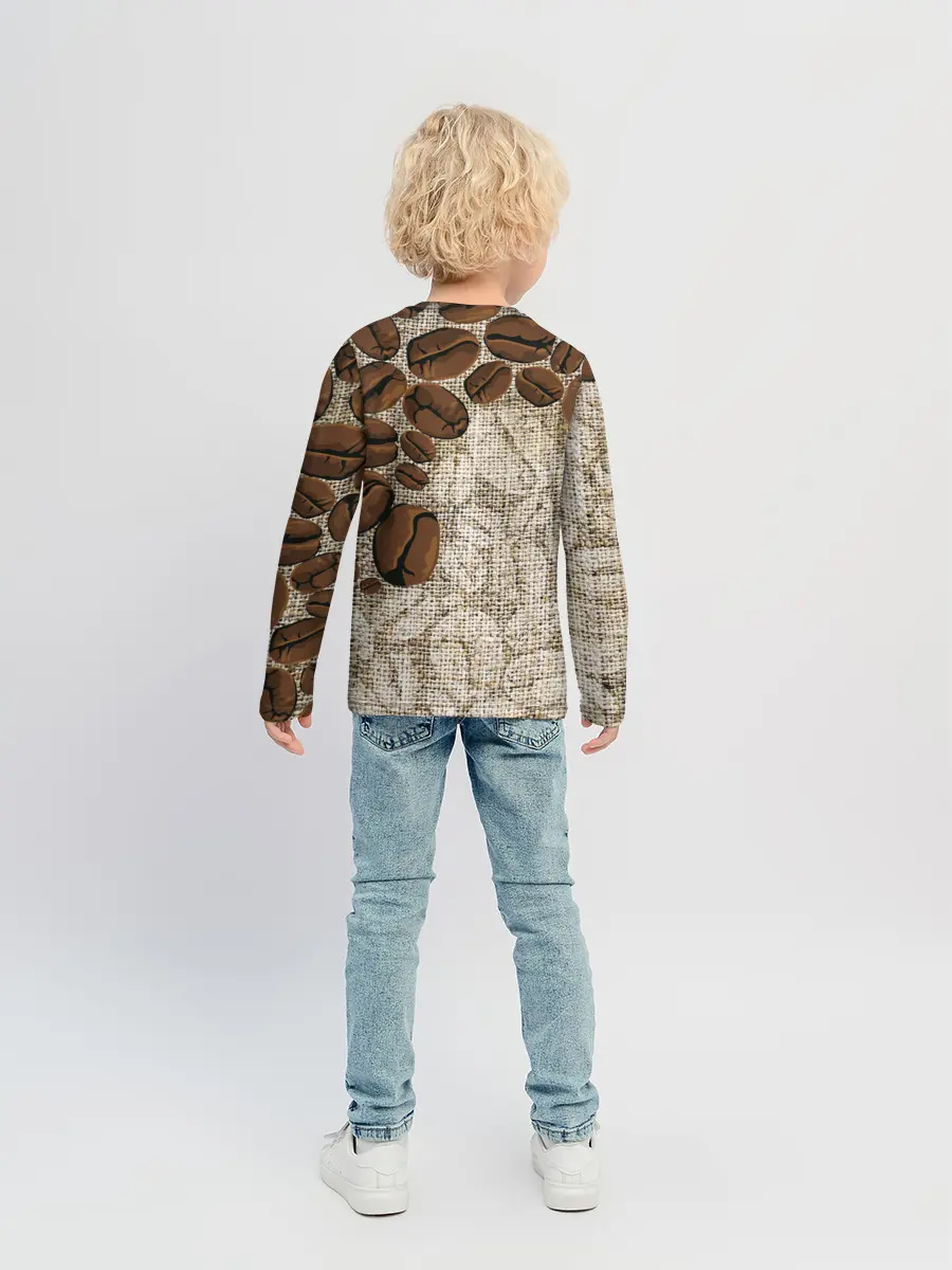 Детский лонгслив / Кофейные зёрна