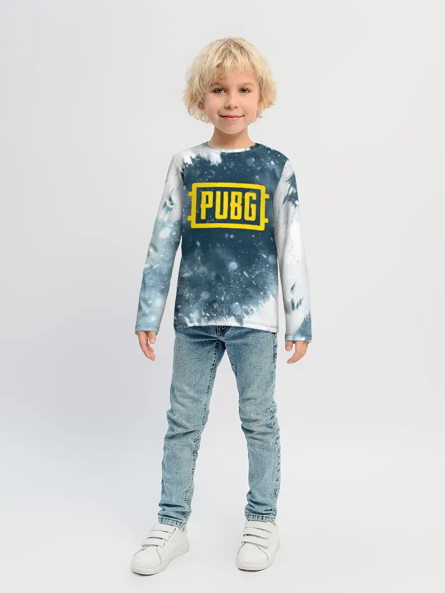 Детский лонгслив / PUBG BW