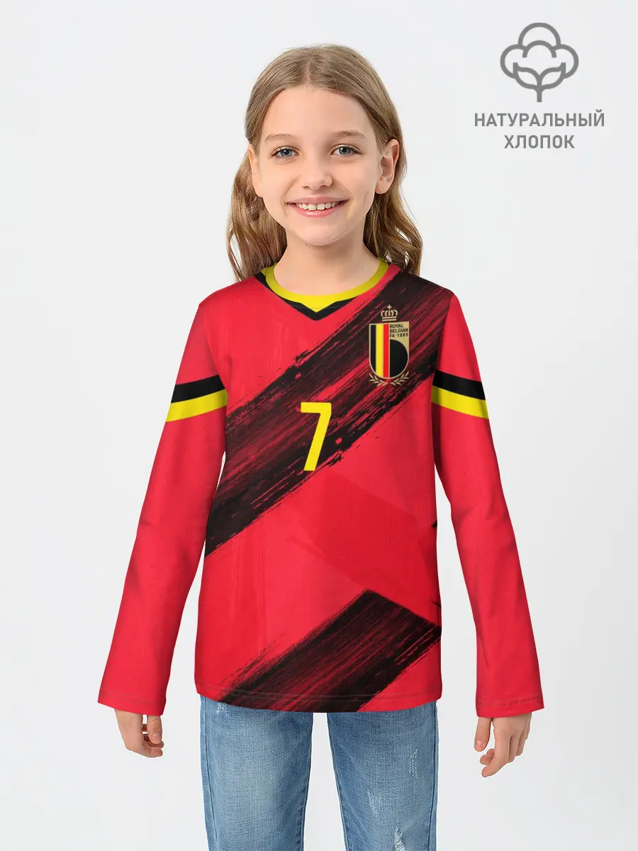 Детский лонгслив / De Bruyne home EURO 2020