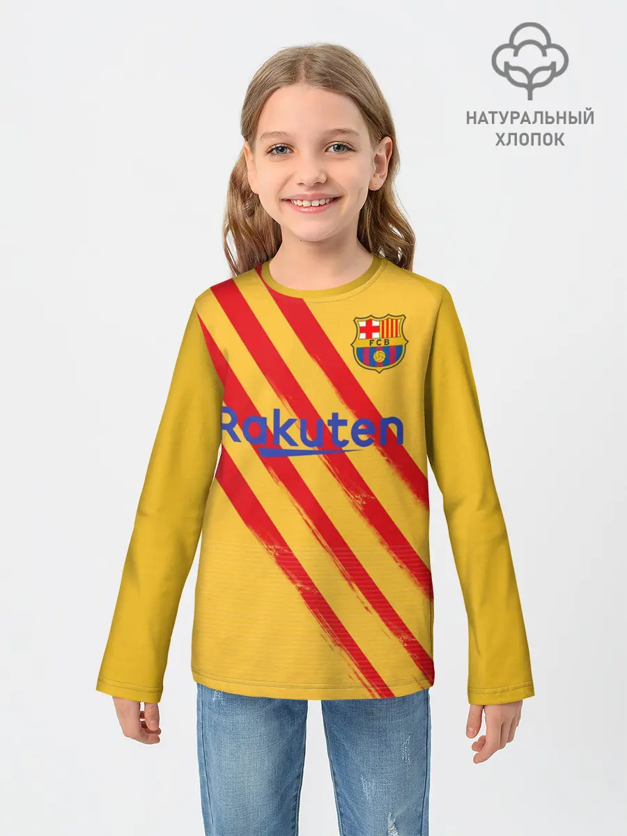 Детский лонгслив / Barcelona 4-th kit 19-20