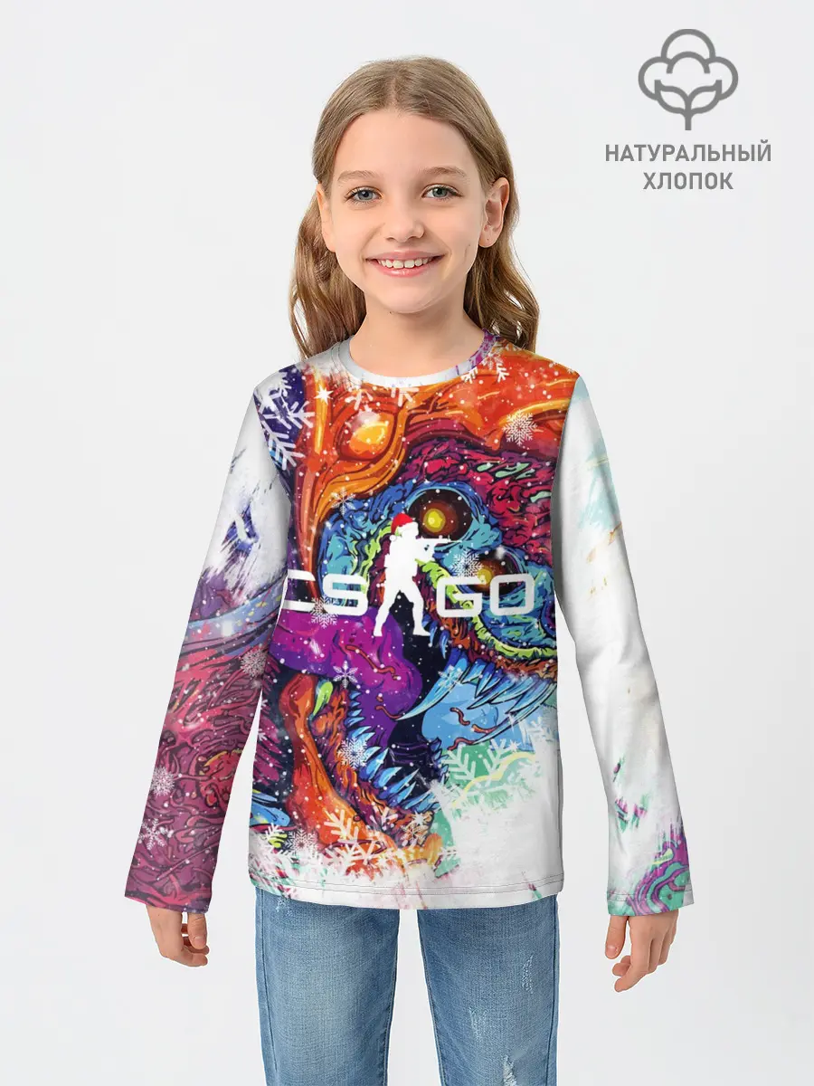 Детский лонгслив / Новогодний CS GO