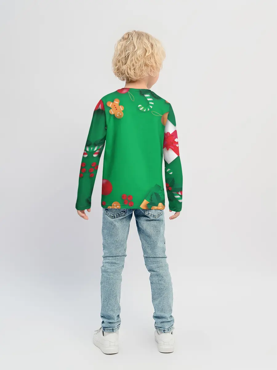 Детский лонгслив / Новогодний Sherlock
