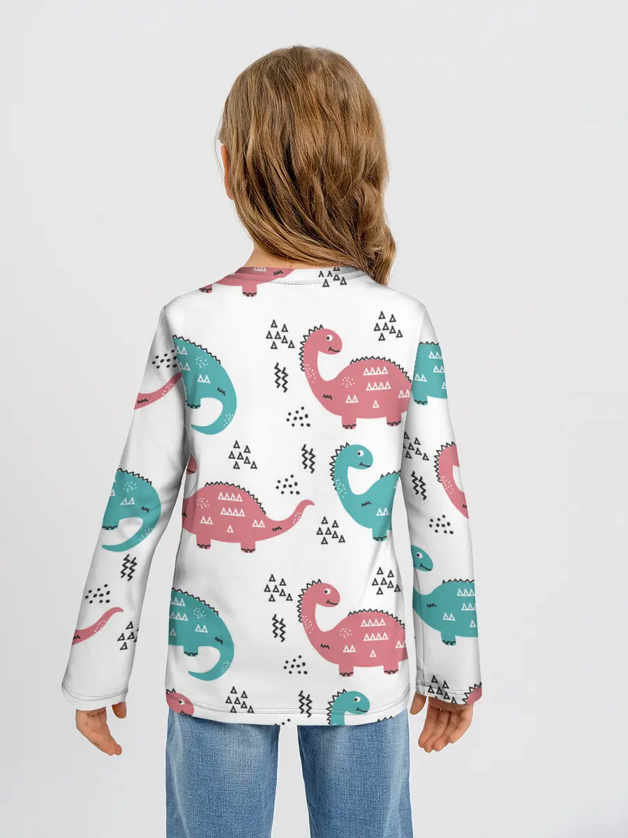Детский лонгслив / Милые динозаврики