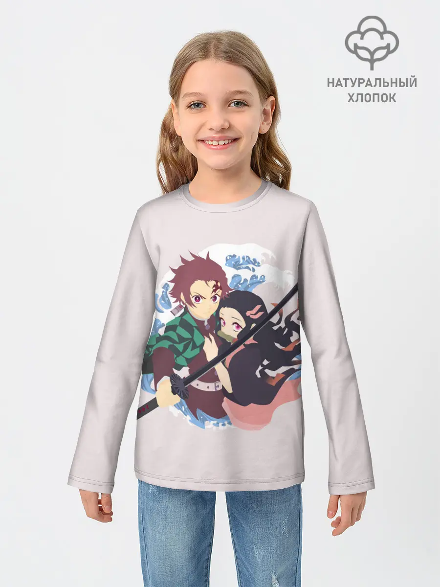 Детский лонгслив / Tanjirou & Nezuko
