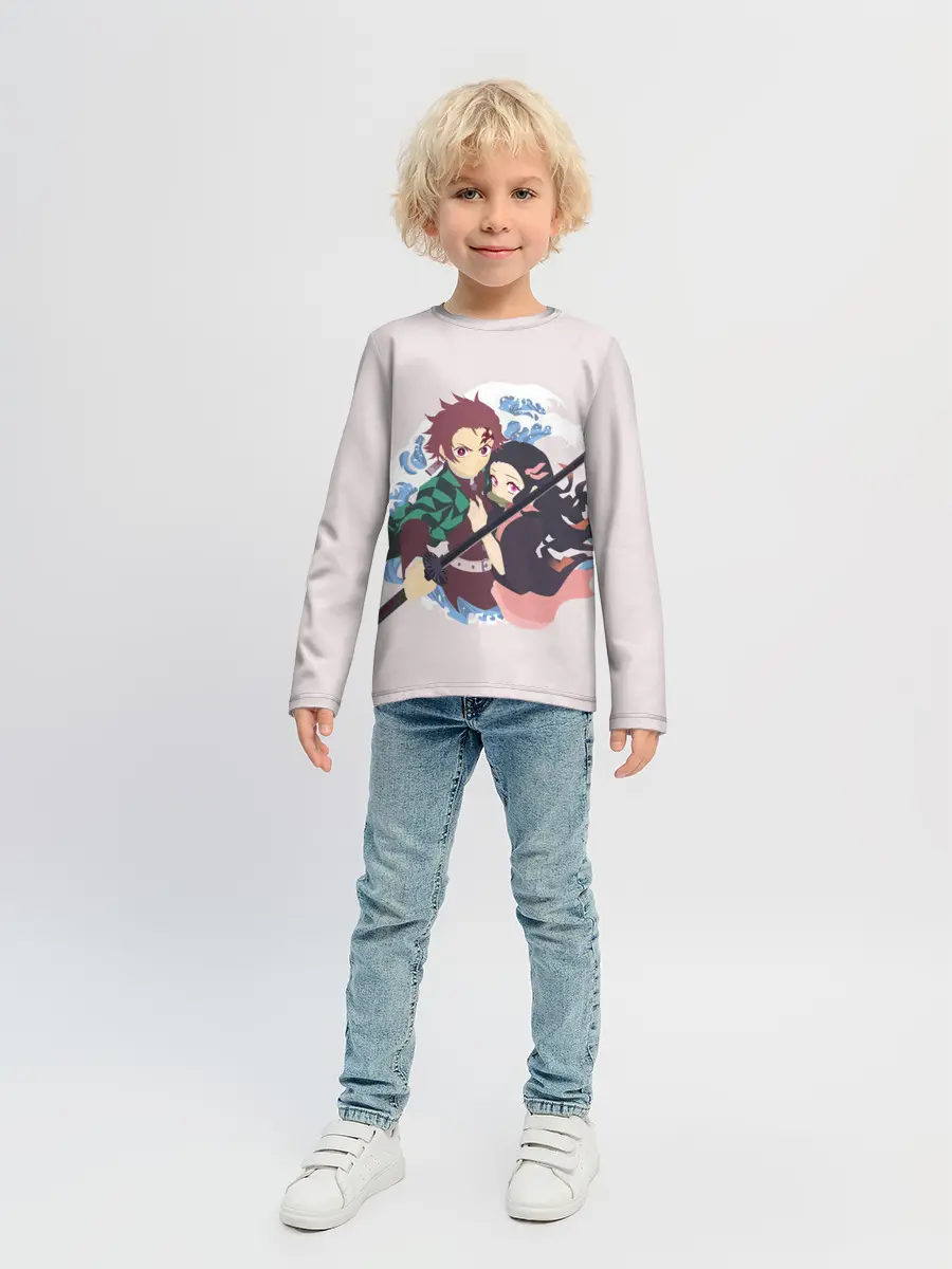 Детский лонгслив / Tanjirou & Nezuko