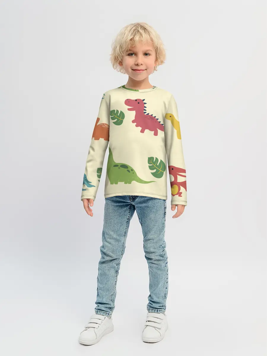 Детский лонгслив / Динозаврики