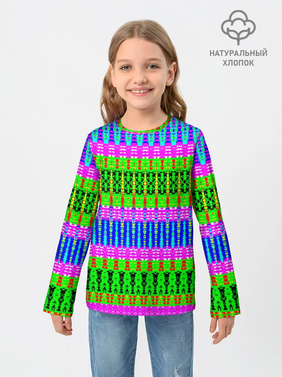 Детский лонгслив / ornament indian