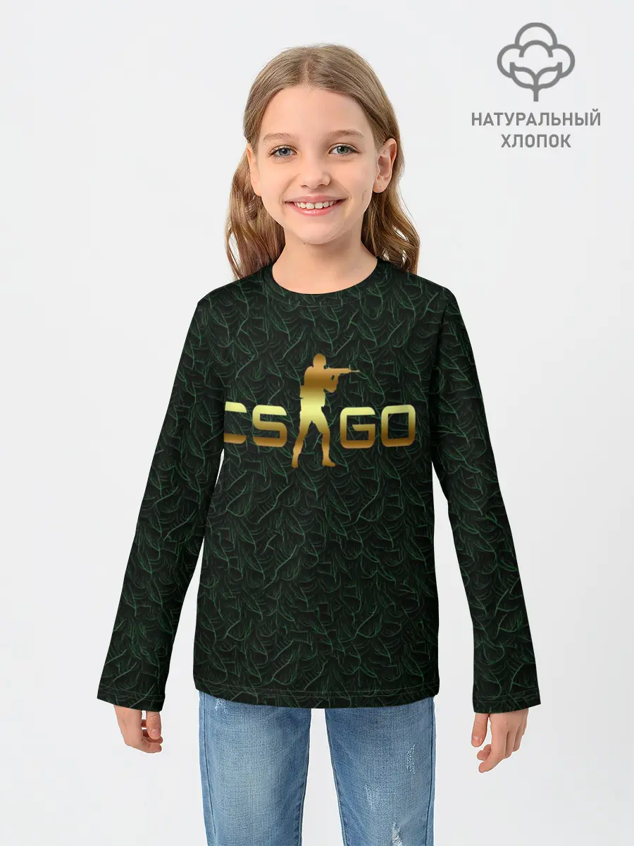 Детский лонгслив / cs go gold