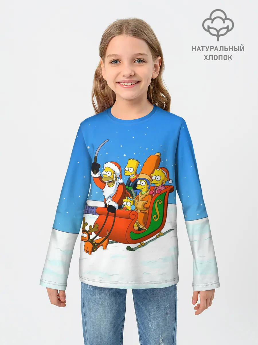 Детский лонгслив / Simpsons New Year