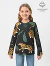 Детский лонгслив / Тропический тигр