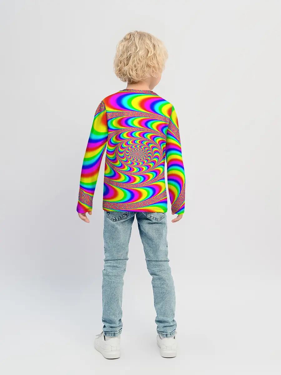 Детский лонгслив / Оптическая текстура