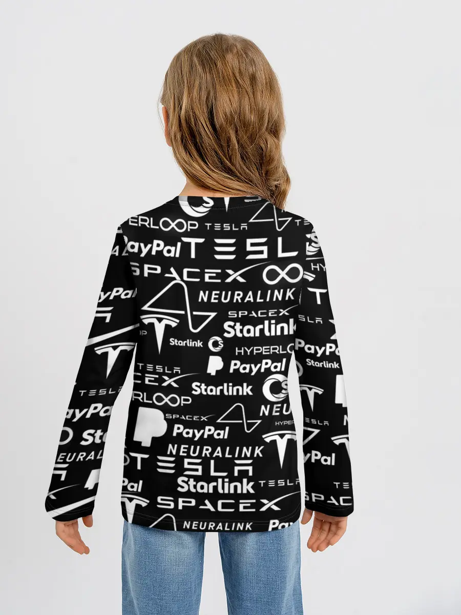 Детский лонгслив / ЛОГОТИПЫ ПРОЕКТОВ ИЛОНА МАСКА.