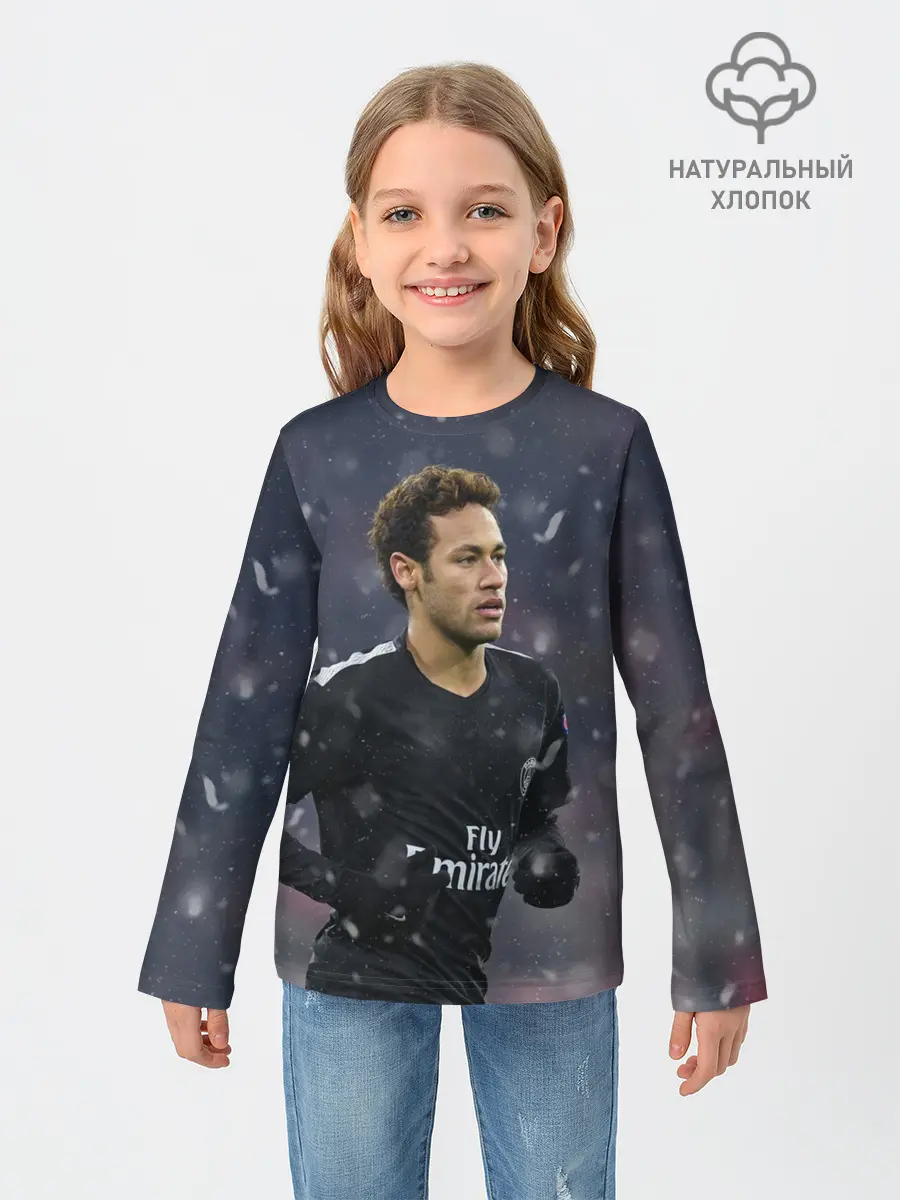 Детский лонгслив / Неймар ПСЖ