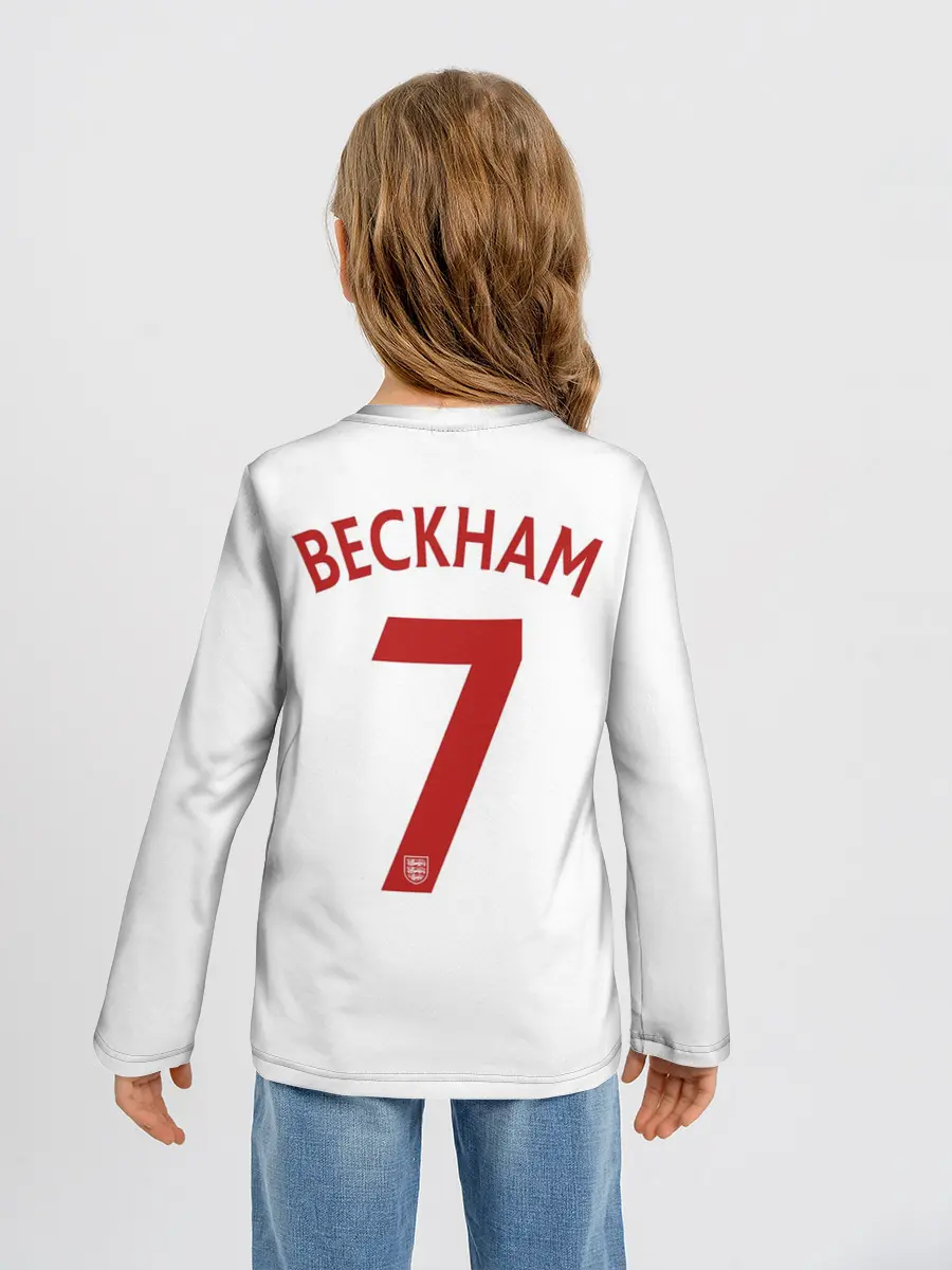 Детский лонгслив / Дэвид Бекхэм Англия Ретро