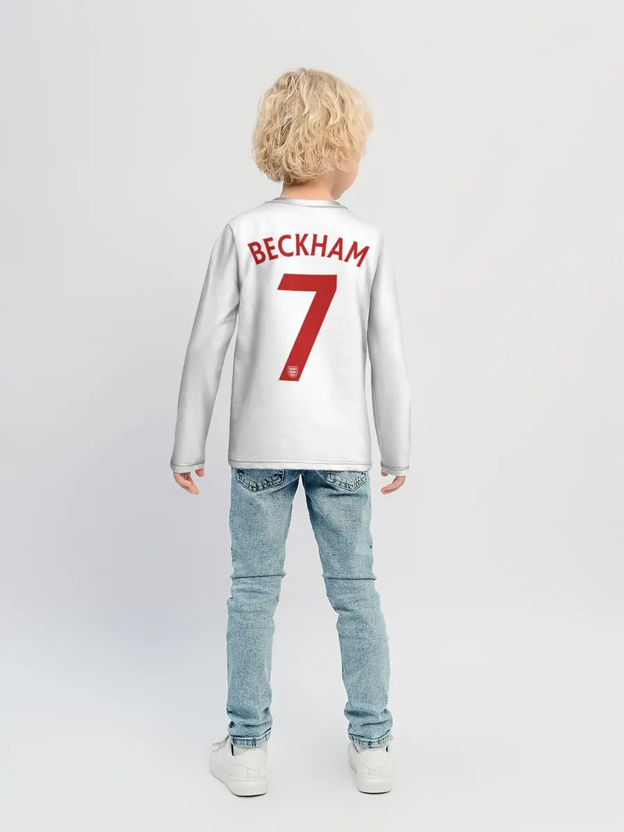 Детский лонгслив / Дэвид Бекхэм Англия Ретро