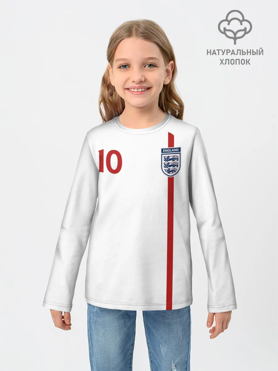 Детский лонгслив / Майкл Оуэн Англия Ретро